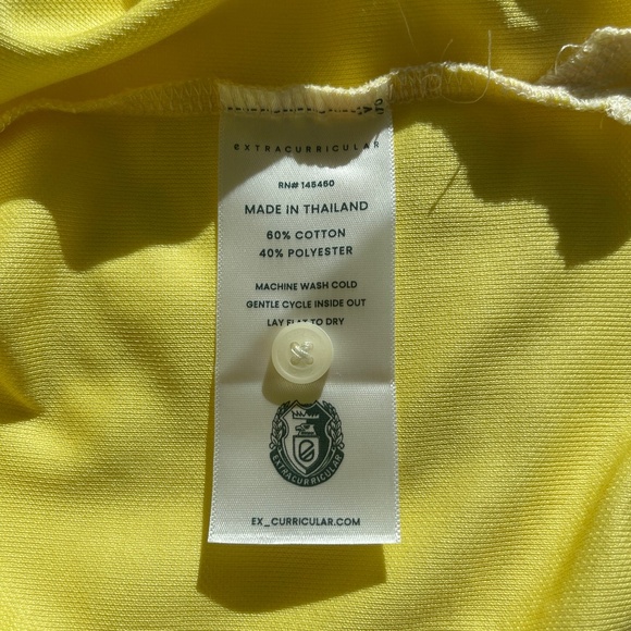 Extracurricular Los Angeles Yellow Cream Merit Pique Polo Golf Shirt XL - Picture 9 of 9